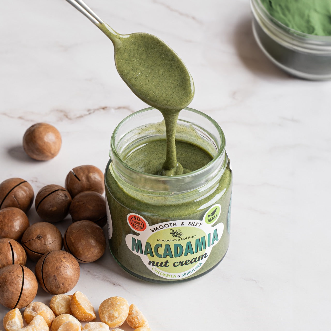 Macadamia nut cream SPIRULINA